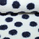 Tissu pour peluche - B-Trendy Gros pois Bleu foncé