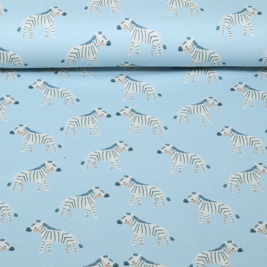 Jersey - B-Trendy Digital Zebra Hellblau Jersey - B-Trendy Digital Zebra Hellblau