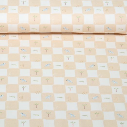 Jersey - B-Trendy Digital Quadrate Rose Jersey - B-Trendy Digital Quadrate Rose