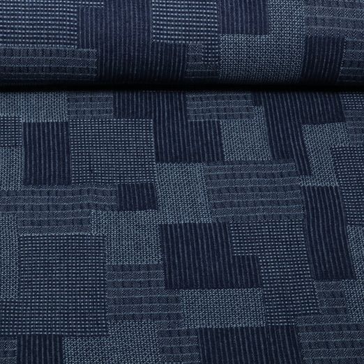 Jeans - B-Trendy, motifs jacquard, Bleu Jeans - B-Trendy, motifs jacquard, Bleu