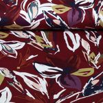 Jersey de viscose - Fleurs, Bordeaux