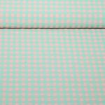 Seersucker - Carreaux XL Vert menthe et Rose Seersucker - Carreaux XL Vert menthe et Rose