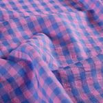 Seersucker - Karo XL Pink Blau Seersucker - Karo XL Pink Blau