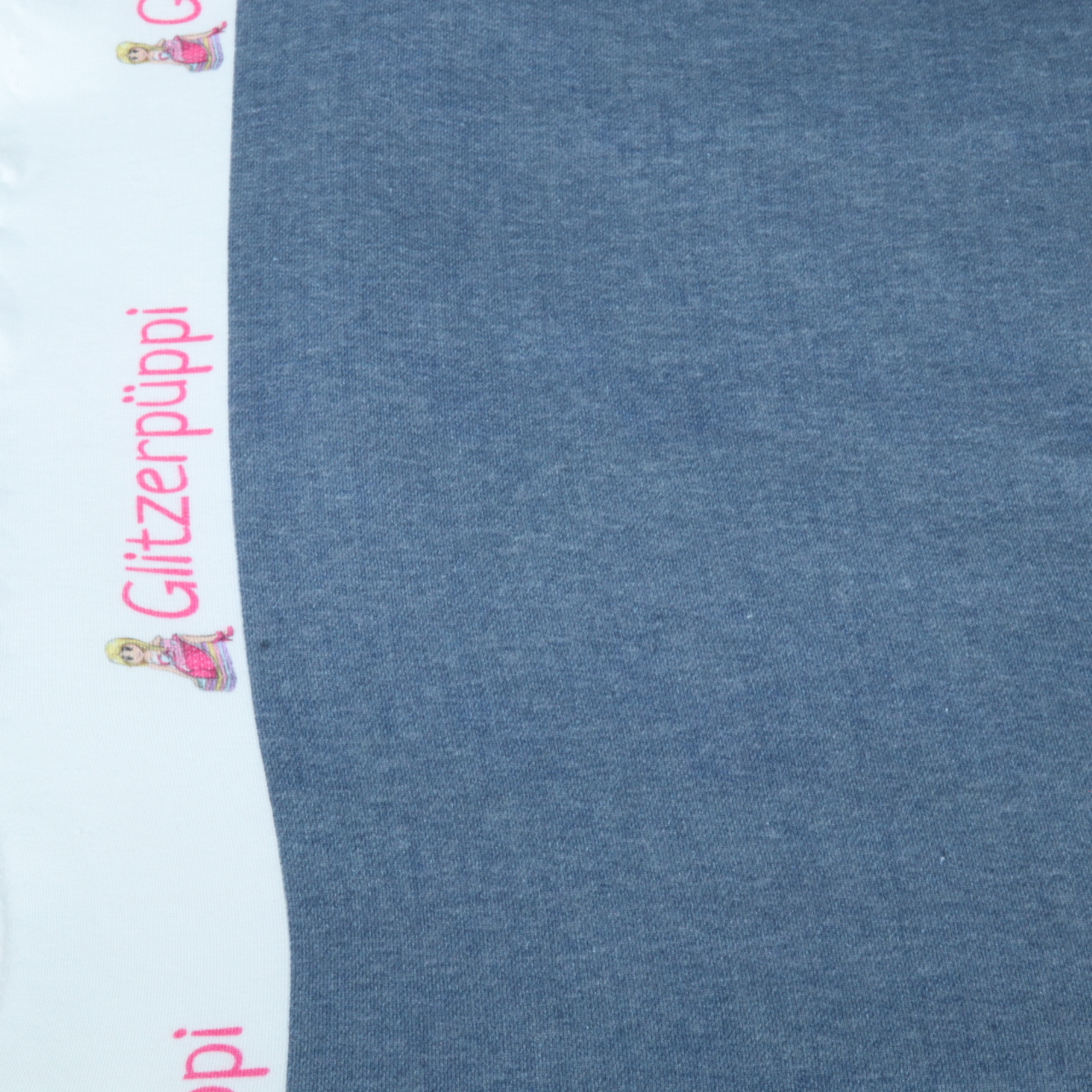 Jogging - Glitzerpüppi Digital Jeansblau Uni Melange-1 Jogging - Glitzerpüppi Digital Jeansblau Uni Melange-1