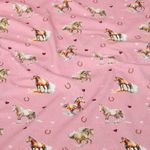 Jersey - Stampa digitale Amore per i cavalli rosa antico Jersey - Stampa digitale Amore per i cavalli rosa antico
