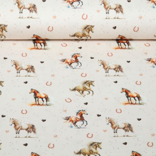 Jersey - Digital Pferdeliebe Beige
