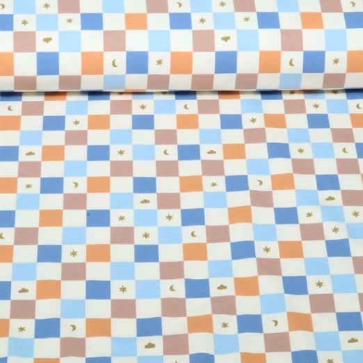 Jersey - B-Trendy Karo Ecru Multicolor