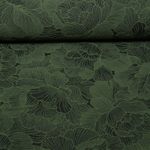 Modestoff - Jacquard-Polyester Blumen Grün
