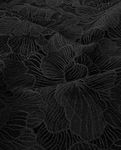 Tessuto per abbigliamento - poliestere jacquard fiori nero Tessuto per abbigliamento - poliestere jacquard fiori nero