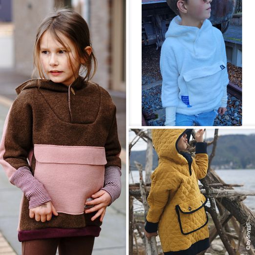 Outdoorhoodie - Hej Sne Größe 128-170 - Schnittmuster eBook