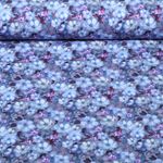 Jersey - Digital Blüten Jeansblau