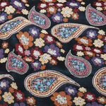 Gobelin - Fiori paisley nero e multicolore Gobelin - Fiori paisley nero e multicolore
