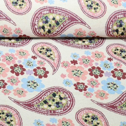 Gobelin - Fleurs paisley Beige Multicolore Gobelin - Fleurs paisley Beige Multicolore