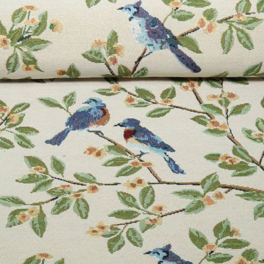 Gobelin - Nostalgie Vögel Beige Multicolor Gobelin - Nostalgie Vögel Beige Multicolor