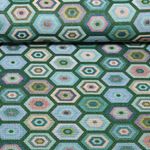 Gobelin - Hexagon Grün Multicolor