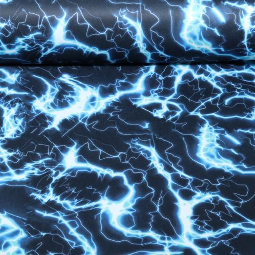 Faschingsjersey - Digital Blitze Schwarz Blau