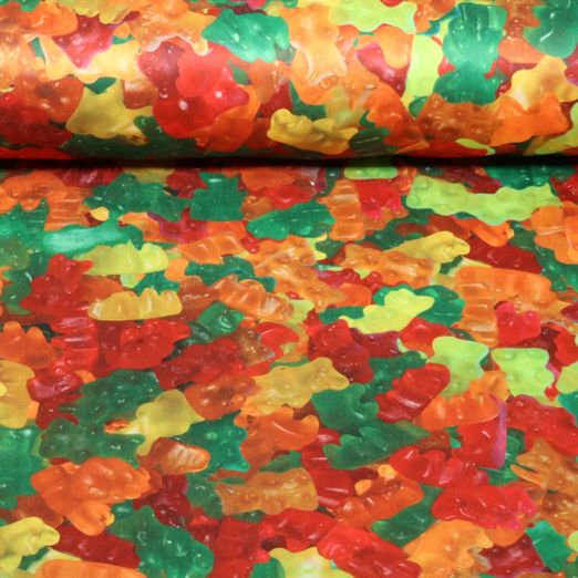 Faschingsjersey - Digital Gummibärchen Multicolor Faschingsjersey - Digital Gummibärchen Multicolor