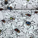 Popeline de coton - Araignées d'Halloween, Gris clair Popeline de coton - Araignées d'Halloween, Gris clair
