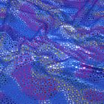 Faschingsjersey - Foil Punkte Royalblau Multicolor Faschingsjersey - Foil Punkte Royalblau Multicolor