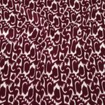 Viskose-Satin - Ethno Weiß Bordeaux Viskose-Satin - Ethno Weiß Bordeaux