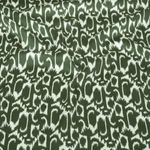 Viskose-Satin - Ethno Weiß Olivgrün Viskose-Satin - Ethno Weiß Olivgrün