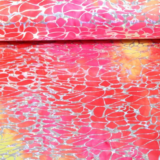 Faschingsjersey - Foil Batik Pink Gelb Faschingsjersey - Foil Batik Pink Gelb