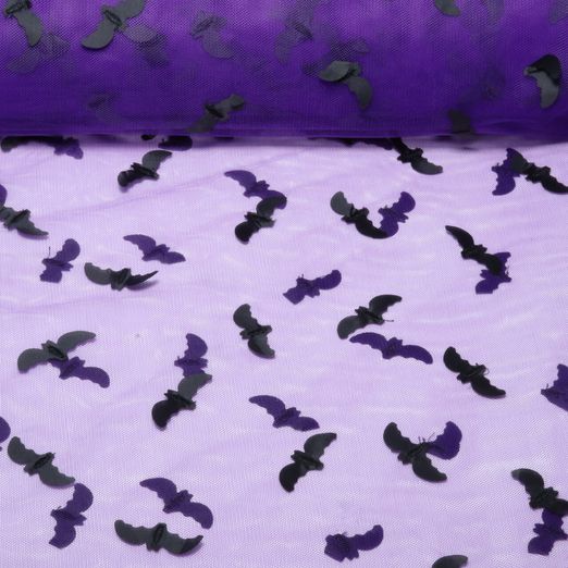 Tulle - Application « chauves-souris » Violet Tulle - Application « chauves-souris » Violet
