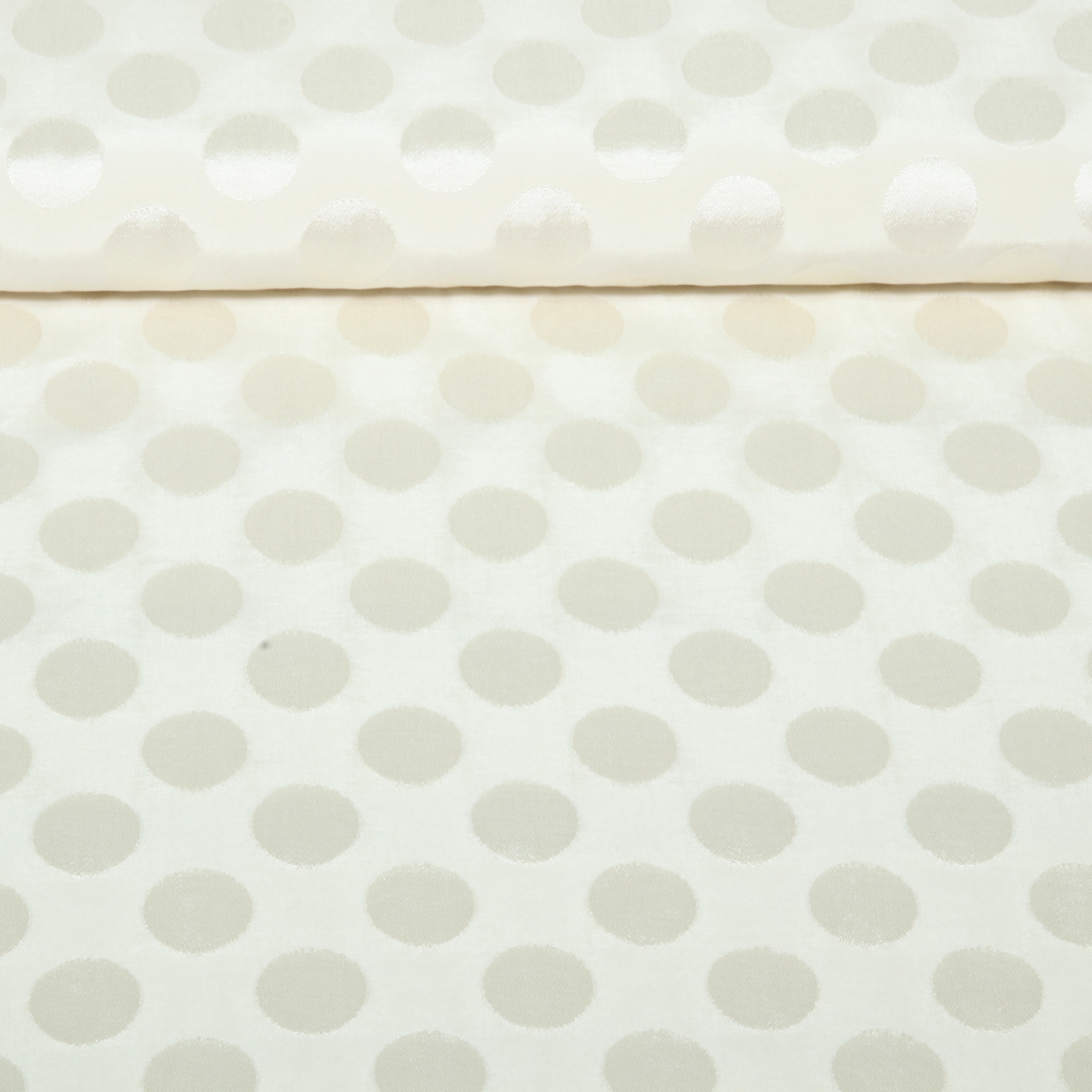 Viskose - Jacquard Punkte Ecru-0 Viskose - Jacquard Punkte Ecru-0