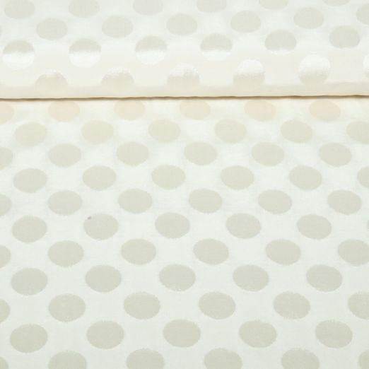 Viskose - Jacquard Punkte Ecru Viskose - Jacquard Punkte Ecru