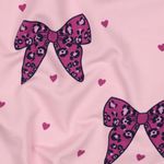 Sommersweat - French Terry Leo Schleifen Rosa