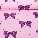 Sommersweat - French Terry Leo Schleifen Rosa Sommersweat - French Terry Leo Schleifen Rosa