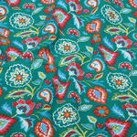 Tessuto di cotone – Fiori boho verde smeraldo Tessuto di cotone – Fiori boho verde smeraldo