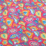 Tessuto di cotone – Fiori boho fucsia Tessuto di cotone – Fiori boho fucsia