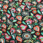 Tessuto di cotone – Fiori boho nero Tessuto di cotone – Fiori boho nero