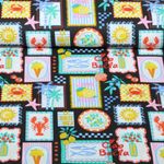 Toile de coton - Ciao Citron Noir