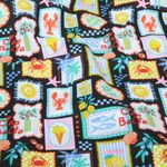 Toile de coton – Ciao citrons noir Toile de coton – Ciao citrons noir