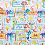 Toile de coton - Ciao Citron Blanc