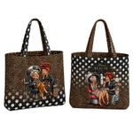 Panneau de sacs en toile canevas - Stenzo Impression numérique : sac réversible pour coiffeur, Multicolore