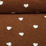 Teddyfleece - Bestickt Herzen Kupfer Teddyfleece - Bestickt Herzen Kupfer