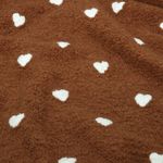 Teddyfleece – Bestickt Herzen Kupfer