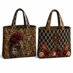 Panneau de sacs en toile canevas - Stenzo Impression numérique : sac réversible « Panthère et serpent »