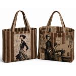 Canvas tassenpaneel - Stenzo Digital omkeerbare tas vintage tijdschriften