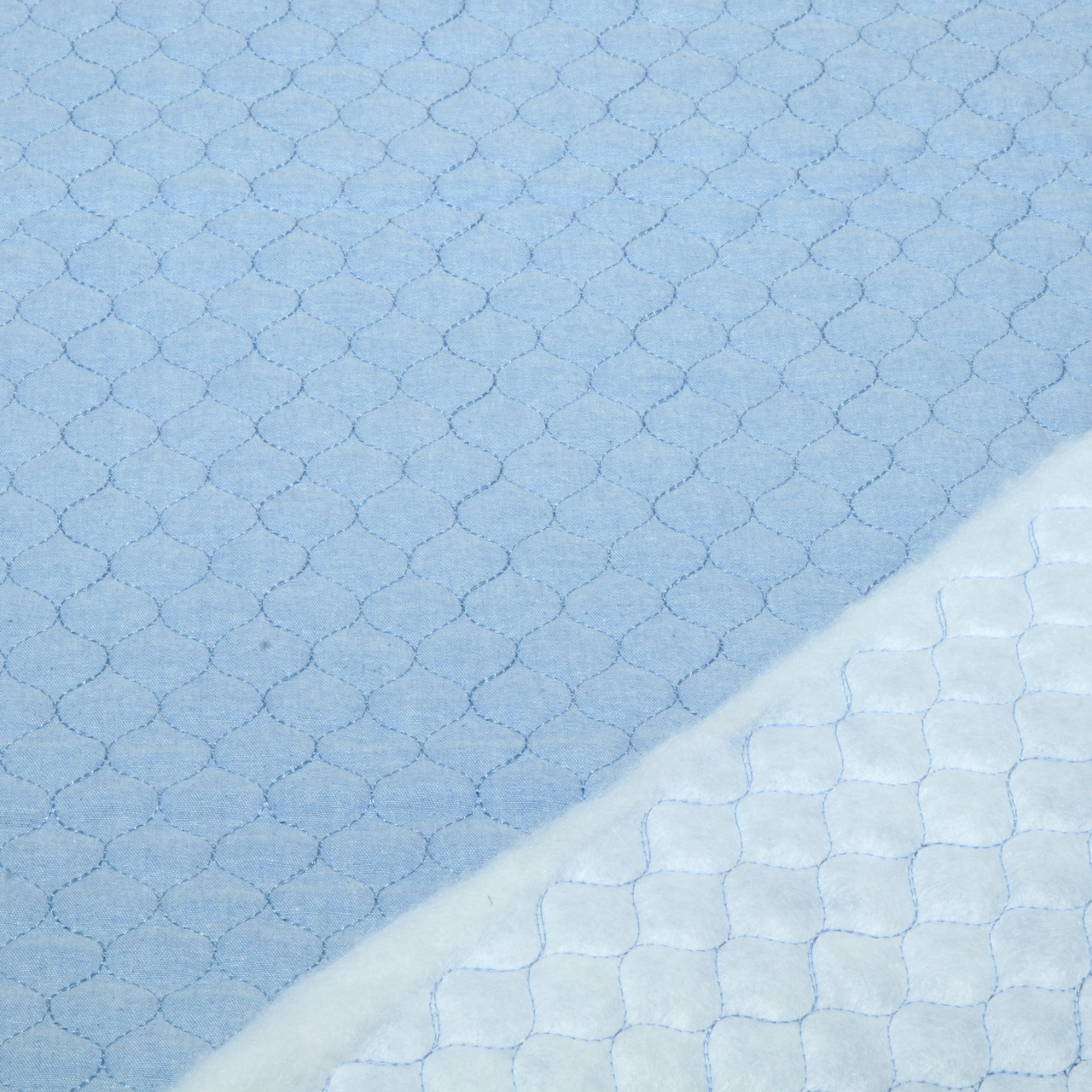 Jeans - Matelassé en nid d'abeille avec doublure en non-tissé, Bleu clair-1 Jeans - Matelassé en nid d'abeille avec doublure en non-tissé, Bleu clair-1