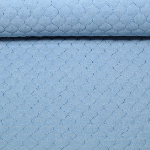 Jeans - Matelassé en nid d'abeille avec doublure en non-tissé, Bleu clair Jeans - Matelassé en nid d'abeille avec doublure en non-tissé, Bleu clair