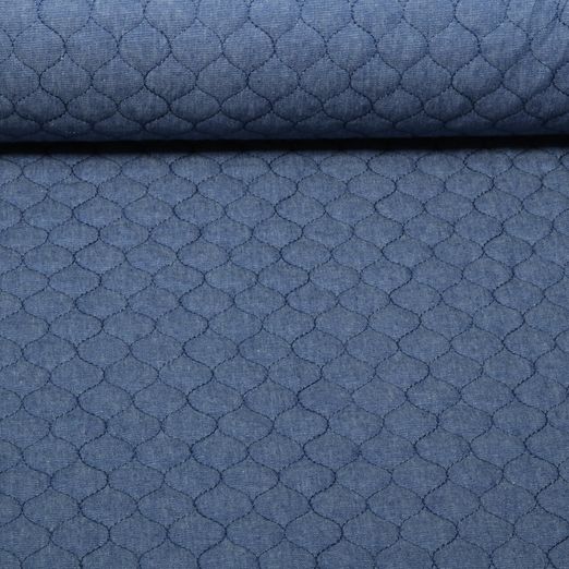 Jeans - Matelassé en nid d'abeille avec doublure en non-tissé, Bleu