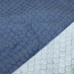 Jeans - Matelassé nid d'abeille avec envers polaire bleu Jeans - Matelassé nid d'abeille avec envers polaire bleu