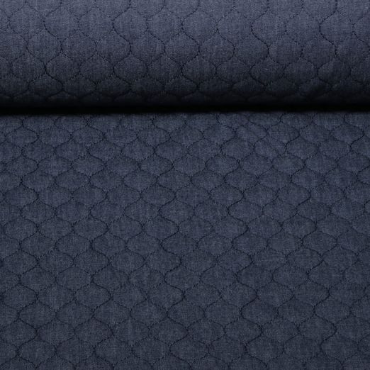 Jeans - Matelassé en nid d'abeille avec doublure en non-tissé, Bleu foncé Jeans - Matelassé en nid d'abeille avec doublure en non-tissé, Bleu foncé