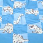Punto sudadera de verano - french terry estampado digital Dinos cuadros azul Punto sudadera de verano - french terry estampado digital Dinos cuadros azul