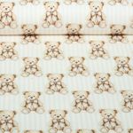 Jersey - Teddys en impression numérique avec des rayures écru-beige