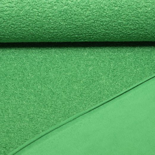 Polaire teddy double face Bouclette - Vert uni Polaire teddy double face Bouclette - Vert uni